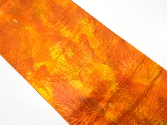 JAPANESE KIMONO / ANTIQUE FUKURO OBI / SILK / WOVEN YOUNG PINE